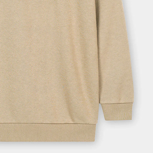Pull en maille unisexe à col rond, coupe ample, rayé, décontracté, manches longues, beige avec jaune, noir et blanc, pour l'automne - Product Image 5