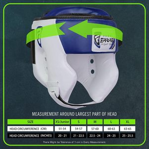 Protector de Cabeza para Boxeo FARABI, Casco Protector de Espuma con Cierre de Velcro para Adultos, Uso Deportivo, Casco de Artes Marciales XXL, Taekwondo - Product Image 6