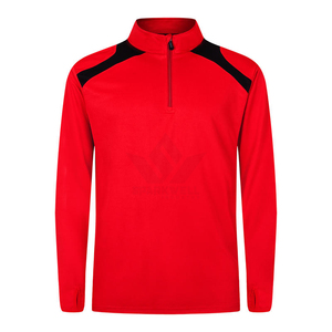 Maillot de football bleu pour homme, manches longues, col montant, anti-humidité, séchage rapide, polyester, personnalisable pour l'entraînement en équipe - Product Image 6