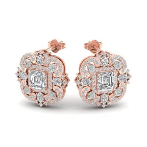 REYES Wholesale Price 925 Sterling <b>Silver</b> Moissanite Halo <b>Stud</b> <b>Earrings</b> For Women 14K Rose Gold Wedding Party Wear Jewelry - Product Image 1