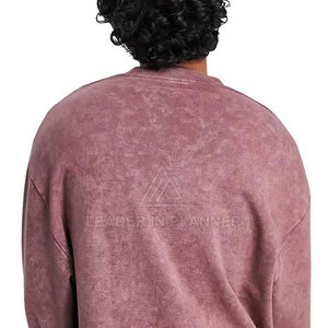 เสื้อสเวตเชิ้ตย้อมสีแบบแอซิดวอช ดีไซน์ใหม่ ขายดีที่สุดสำหรับผู้ชาย สั่งซื้อขั้นต่ำน้อย ขายส่งเสื้อสเวตเชิ้ตย้อมสีแบบแอซิดวอชสำหรับผู้ชาย - Product Image 5