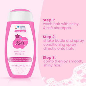 Champú para Niños OEM/ODM con Aceite de Argán y Proteínas de Seda, Limpia Suavemente y Aumenta el Brillo Natural y la Suavidad, Precio al por Mayor, Marca Privada - Product Image 3