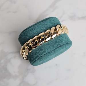 สร้อยข้อมือแบบ Cuban Link เงินแท้ S925 ชุบโรเดียม คุณภาพสูง ดีไซน์เรียบหรู แฟชั่นฮิป ประดับเพชรโมอิสซาไนต์ ของขวัญสุดพิเศษ ผลิตตามสั่งจากโรงงาน - Product Image 4