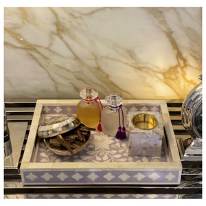 Royal Look Mother of Pearl and Resin Bakhoor Incense <b>Burner</b> Tray Box Set Aromatherapy Diffuser Reasonable Rate Mubkhar Medkhan - Product Image 3