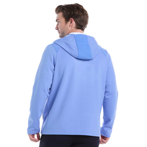 Sweat-shirt à capuche personnalisé pour homme avec col montant zippé 1/4, en molleton polyester-coton, motif imprimé, idéal pour le jogging d'automne - Product Image 4