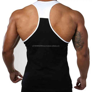 OEM Wholesale Custom Gym Stringer Tank Top Breathable Fitness Sports Singlet Casual Muscle Style Knitted T-Shirt Blank Pattern - Product Image 4