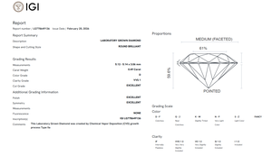 Diamantes Cultivados en Laboratorio con Certificación IGI de 0.49 Quilates, Corte Redondo, Color D, VVS1, CVD, Diamantes Cultivados al por Mayor para la Fabricación de Anillos y Pendientes - Product Image 3
