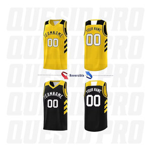 Maillots de basket-ball pour hommes personnalisés, respirants, à séchage rapide, réversibles, vêtements de sport, maillots de basket-ball personnalisés, hauts - Product Image 3