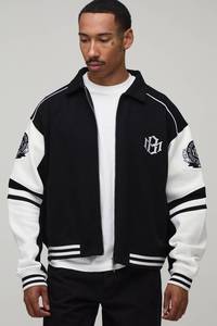 Veste universitaire tendance pour homme, personnalisée, avec boutons-pression, style baseball, bomber, Letterman, style universitaire, streetwear décontracté haut de gamme - Product Image 1