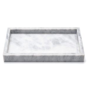 Elegant Natural Marble Tray for Kitchen <b>Bathroom</b> Vanity Stone Organizer Plate for <b>Candles</b> Soap Towels Tissues Coffee - Product Image 5