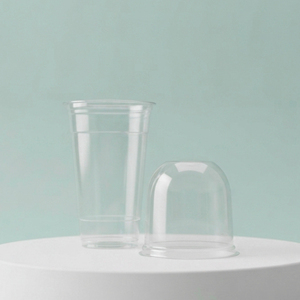 Transparent Disposable PP <b>Plastic</b> <b>Cups</b> with Flat Lids Dome Lids Wholesale Clear 16oz <b>Cup</b> Cold <b>Drink</b> to Go for Coffee Juice Milk - Product Image 1