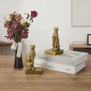 Sujetalibros Decorativos con Diseño de Guepardo Dorado para Estantes - Product Image 2