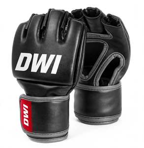 Gants de combat MMA en cuir entièrement personnalisables, demi-doigts, paume ouverte, pour l'entraînement au kickboxing - Fabricant pakistanais - Product Image 1
