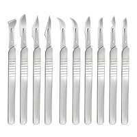 Ensemble d'instruments de classe I réutilisables FIDA International Scalpel Bp Handle, lames manuelles en acier inoxydable, certifié CE ISO13485