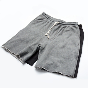 Shorts Bermuda en coton noir uni pour homme avec cordon de serrage à la taille et poches, style décontracté, taille mi-haute, tissu respirant - Product Image 5