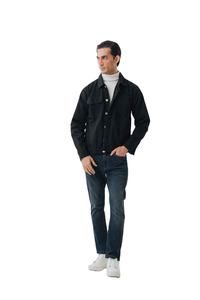 Chaqueta vaquera de moda al por mayor para hombre chaqueta vaquera de algodón transpirable color sólido calidad superior nuevo diseño - Product Image 3