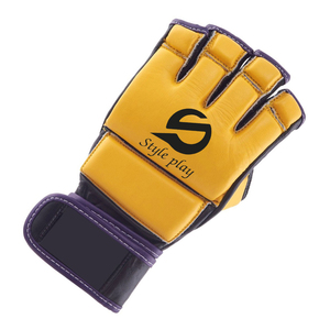 Custom Logo Printed Leather MMA <b>Gloves</b> <b>Moisture</b> Wicking Hook and Loop Closure Non-Slip Material Made MMA <b>Gloves</b> - Product Image 4