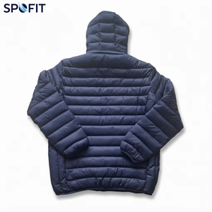 Men's Hooded Nylon Puffer Jacket <b>Lightweight</b> Windproof Woven <b>Coat</b> for Winter Casual Wear - Product Image 1