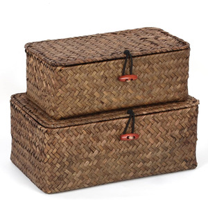 Luxurious seagrass <b>boxes</b> hot deal wedding candy box for guests business housewarming gifts - Product Image 1