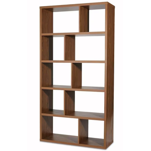 Étagère asymétrique moderne en teck - Product Image 1