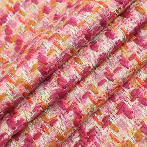 Telas de tweed de lujo para mujer, tela de tweed con lentejuelas, de lana negra para vestidos - Product Image 3