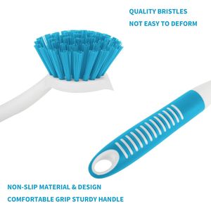 Set di 2 Spazzole per Piatti con Manico e Raschietto Integrato per Lavello, Pentole e Padelle - Spazzole per Pulizia Facile - Product Image 3