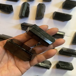Tự nhiên thô Đôi Chấm dứt Đen Tourmaline đá quý Tôn Giáo - Product Image 6