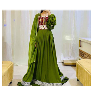 ชุดเดรสยาวปักลายชนเผ่าทำมือสำหรับเทศกาลผู้หญิงชาวอัฟกัน - Product Image 1