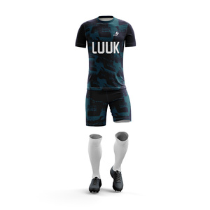 ชุดฟุตบอลทันสมัย เสื้อและกางเกงขาสั้น ระบายอากาศได้ดี ชุดทีมฟุตบอลแบบกำหนดเอง สำหรับฝึกซ้อมและแข่งขัน ขายส่งชุดทีม - Product Image 5