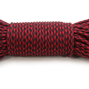 Cuerda de Paracord Roja Camuflada de 4 mm, Cuerda Utilitaria de Nailon Tipo 550 para Acampar, Supervivencia, Manualidades y Bricolaje - Product Image 3