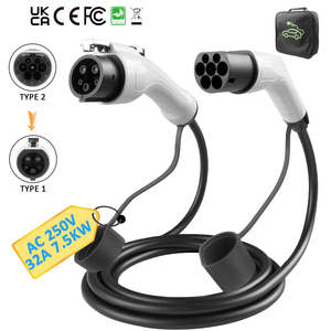 Cable de Carga para Vehículos Eléctricos Tipo 2 a Tipo 1, 32A, Clasificación IP65, Color Personalizable, 5M, TPU+Cobre, Nuevo, Garantía de 2 Años - Product Image 4