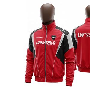 2026 Unisex invierno alta calidad Hip Hop correr chaqueta cortavientos lona seda soporte cuello cremallera cierre - Product Image 2