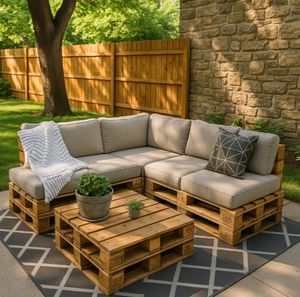 Conjunto de Sillones de Madera para Exteriores - Product Image 1