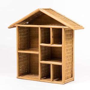 Casas de muñecas naturales para niñas, casa de muñecas de ratán más barata, accesorios para muñecas, juguetes para niños, casa de muñecas de mimbre - Product Image 2