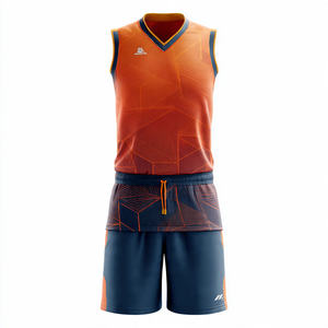 Ensemble short et maillot de sublimation sans manches à col en V pour homme, uniforme de netball pour entraînement sportif, 100 % polyester, tenue d'équipe de netball - Product Image 4