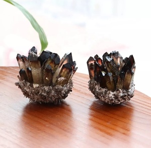 Natural Smoky Quartz <b>Crystal</b> <b>Cluster</b> Polished Stone For Home Decoration Feng Shui Gemstone Decor - Product Image 2