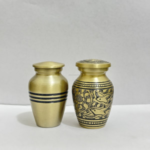 Urnes funéraires biodégradables en aluminium de style américain pour cendres humaines, personnalisables, en métal, avec motifs sur mesure, 3 pouces, vente en gros - Product Image 1