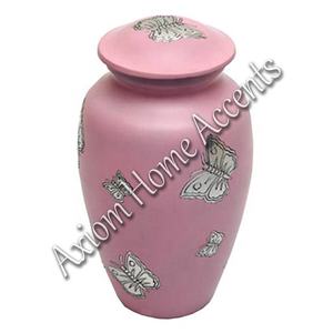 Urne funéraire en aluminium élégante avec urne commémorative au design contemporain par Axiom Home Accents - Product Image 1