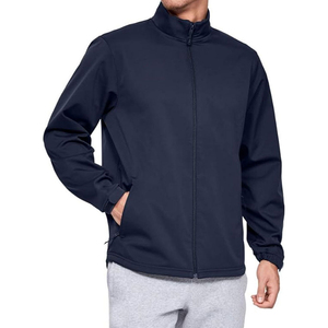 <b>Men's</b> Navy Softshell <b>Jacket</b> Zip Fly Stand Collar Windproof Windproof Outdoor Wear Regular Fit Softshell <b>Jacket</b> Cheap Price - Product Image 1