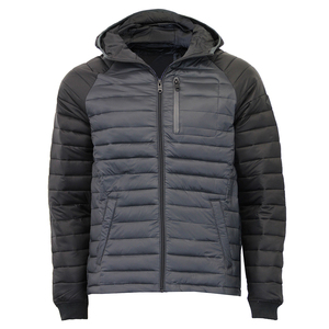 Veste d'hiver chauffante à taille ajustable pour homme, vêtements d'extérieur personnalisés, couleur noire, fermeture éclair, doudoune rembourrée - Product Image 2