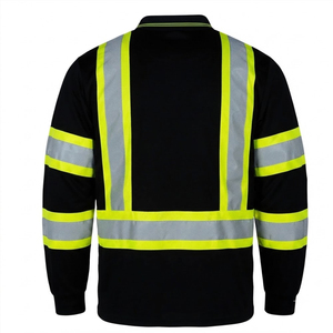 Chemises polo de travail haute visibilité, bande réfléchissante haute visibilité, vêtements de travail routier, chemise polo à manches longues pour ouvrier - Product Image 2