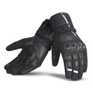 Nayab Industries Unisex Genuine Cowhide Leather Polyurethane <b>Touch</b> <b>Screen</b> Waterproof Non-Slip Breathable Full Racing <b>Gloves</b> - Product Image 1