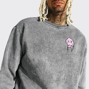 Survêtement Homme en Coton 100% de Haute Qualité, Respirant, Style Streetwear, Délavé à l'Acide, Personnalisable, avec Cordon de Serrage, Sweat à Capuche et Pantalon en Polaire - Product Image 5