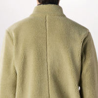 Veste zippée en polaire pour homme, couleur unie, panneau contrastant, extérieur doux et moelleux, pour l'hiver, vêtements décontractés