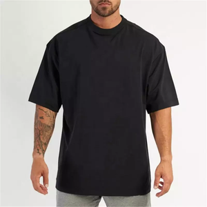 Camisetas lisas con diseño de logotipo personalizado, camisetas Premium de talla estadounidense, Camiseta holgada de muestras pesadas de 300 Gsm para hombre - Product Image 3