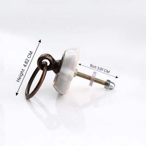 Bulk Vintage <b>Ceramic</b> Ring Pull <b>Knobs</b> Crackle Glaze Drawer Handles Antique Style <b>Cupboard</b> Drop Pull Furniture <b>Knobs</b> - Product Image 4