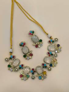 Premium Quality Designer <b>Necklace</b> Set Beautiful Design Ideal For Weddings, Party Wear, Festive Occasions <b>Statement</b> <b>Necklace</b> Set - Product Image 4