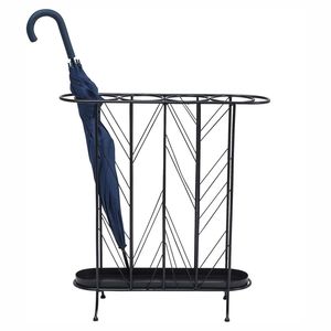 Elegant Metal Umbrella Stand With Decorative Pattern For Home Entrance And Hallway Organization - Product Image 1