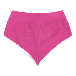 Shorts de sport pour femmes, nouvelle collection, couleur unie, haute qualité, respirants, taille élastique, tissu Spandex/Nylon, personnalisable - Product Image 2