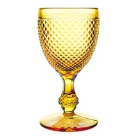 Gobelet à vin en cristal gaufré or ambre de luxe, verre à boire élégant, verrerie pour bars et hôtels, décorations de table, verres